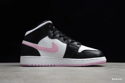 JORDAN AIR WHITE 555112-103 LIGHT PINK-BLACK MID 1 ARCTIC 0811